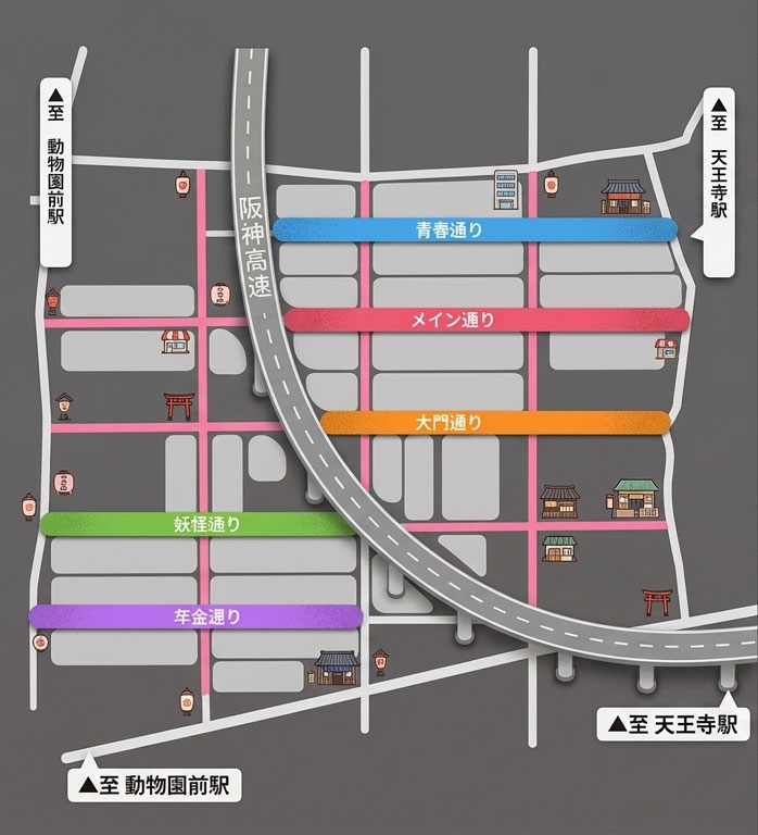 飛田新地マップ